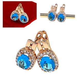 exclusive swarovski gold-plated earrings