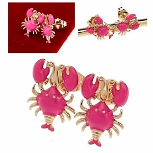 gold plated earrings with exclusive cubic zirconia
