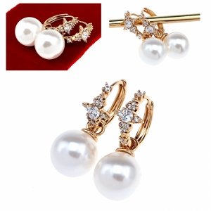 exclusive swarovski gold-plated earrings