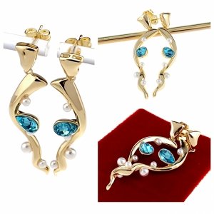 gold plated earrings with exclusive cubic zirconia