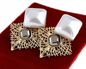 gold plated earrings with exclusive cubic zirconia