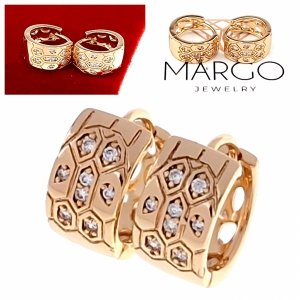 exclusive swarovski gold-plated earrings