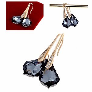 exclusive swarovski gold-plated earrings