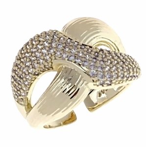 gold ring 17,00mm. gold-plated engagement xuping