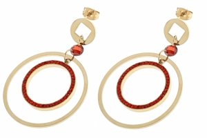 gold earrings made of stainless steel