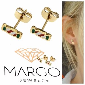 gold earrings made of stainless steel