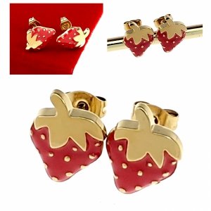 gold earrings made of stainless steel
