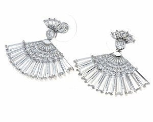 gold plated earrings with exclusive cubic zirconia