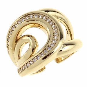 gold ring 17,00mm. gold-plated engagement xuping