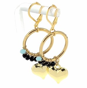 gold earrings made of stainless steel