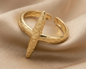 ring 18,30mm gold stainless steel