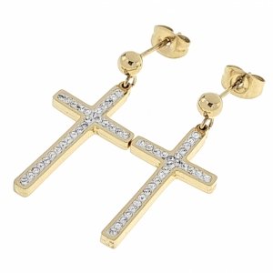 gold earrings made of stainless steel