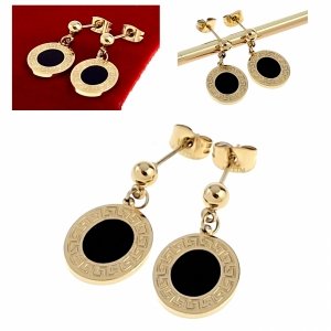 gold earrings made of stainless steel