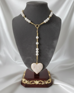 3725k Naszyjnik perły 60cm stal chirurgiczna nierdzewna