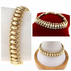 2439 Bransoletka elegancka złota 19cm pozłacana 14k Xuping 