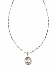 3866 Złoty łańcuszek naszyjnik 40+5cm pozłacany 14k Austrian Crystal 