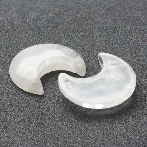 2612 Półprodukt do wyrobu biżuterii księżyc kryształ górski kamień naturalny