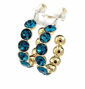 5002 Kolczyki złote pozłacane 14k wiszące Austrian Crystal