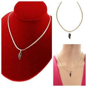 1407 Złoty łańcuszek 45+5 naszyjnik stal chirurgiczna celebrytka skrzydełko