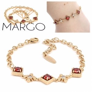 1631 Bransoletka złota cyrkonie pozłacana 18k 20cm 7mm Xuping możliwość skrócenia