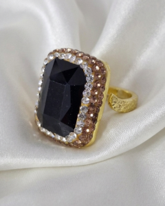 1860 Pierścionek złoty pozłacany 14k biżuteria królewska regulowany