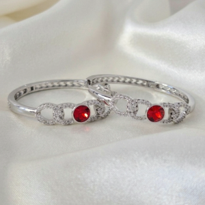 4923 Kolczyki srebrne pozłacane białym złotem wiszące koła 3,5cm Austrian Crystal