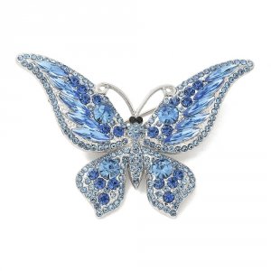 1597 Elegancka broszka przypinka błyszcząca motyl 