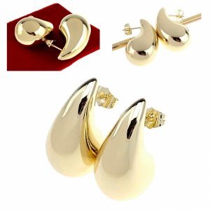3071 Kolczyki złote pozłacane wiszące 14K Xuping sople krople łezki