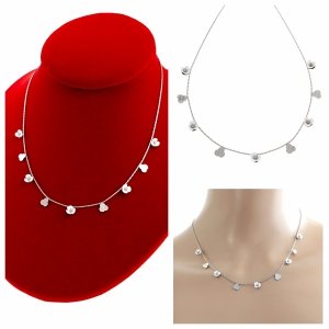 3887 Złoty srebrny łańcuszek naszyjnik 42+5 stal chirurgiczna 316L Viki lady kwiatki