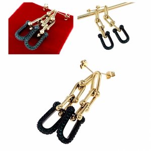 1936d Kolczyki złote stal chirurgiczna 316L wiszące nierdzewna 