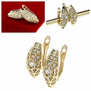 4594 Kolczyki złote pozłacane wiszące 14K Xuping cyrkonie