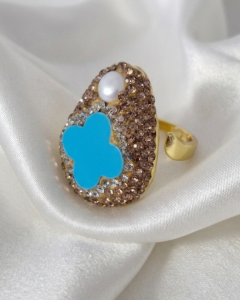 3721i Pierścionek królewski pozłacany marokański 14k regulowany złoty