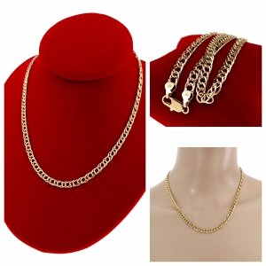 2237 Złoty łańcuszek 45cm naszyjnik pozłacany 14K 