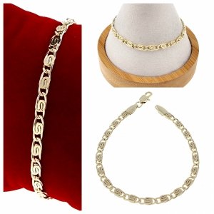 4034 Bransoletka elegancka złota 19cm pozłacana 14k 