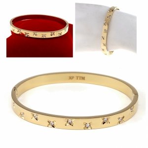 4984 Bransoletka złota 6cm stal chirurgiczna bangla 316L 