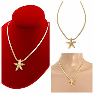 2260 Złoty łańcuszek naszyjnik 41+5 stal chirurgiczna 316L celebrytka żmijka rozgwiazda