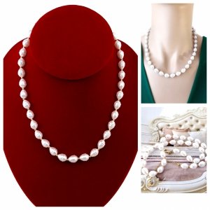 3346c Złoty łańcuszek naszyjnik 41+5 stal chirurgiczna 316L Viki lady perły 