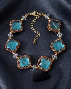 934a bransoletka królewska 19cm+5cm marokańska pozłacan błyszcząca 