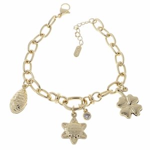 3933 Bransoletka elegancka złota 17+3cm pozłacana 14k 