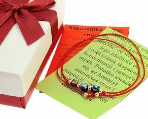 e100 Bransoletka dobrej energii - hematyt kamień naturalny sznurek