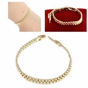 4707 Bransoletka złota elegancka 19cm pozłacana 14k