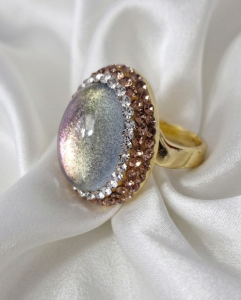 1764d Pierścionek złoty pozłacany 14k biżuteria królewska regulowany