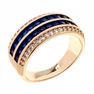 sz220 Pierścionek 18,00mm złoty zaręczynowy pozłacany 18k Xuping