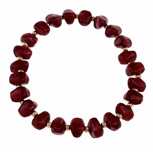 1651 Bransoletka złota stal chirurgiczna 316L na gumce