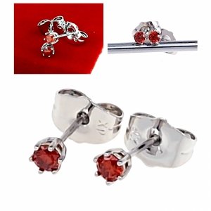 605d Srebrne kolczyki pozłacane białym złotem Xuping wtyczki 