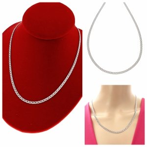 2981 Srebrny łańcuszek 60cm 4mm pozłacany białym złotem Xuping