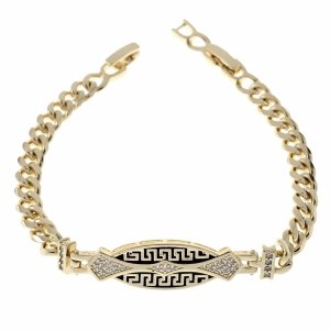 2375b Bransoletka elegancka złota 18+2cm pozłacana 14k 