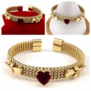 2210 Bransoletka złota 5cm stal chirurgiczna bangla 316L 