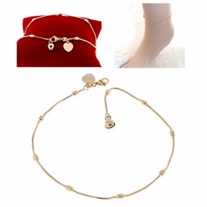 2262 Bransoletka złota na nogę pozłacana 18k 25cm Xuping 