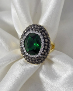 1862c Pierścionek złoty pozłacany 14k biżuteria królewska regulowany